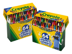 Crayola Washable Crayons doodle mess-free finish enabling easy cleanup