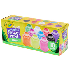 Crayola Neon Paints brush strokes on paper for bold designs