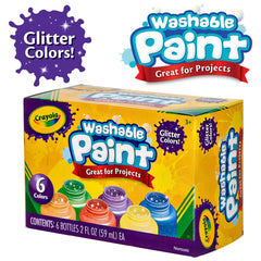 Crayola Neon Paints on dark paper for glowing artwork