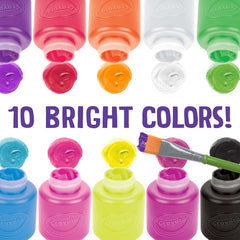 Neon Crayola Paints washed from skin and clothes after play