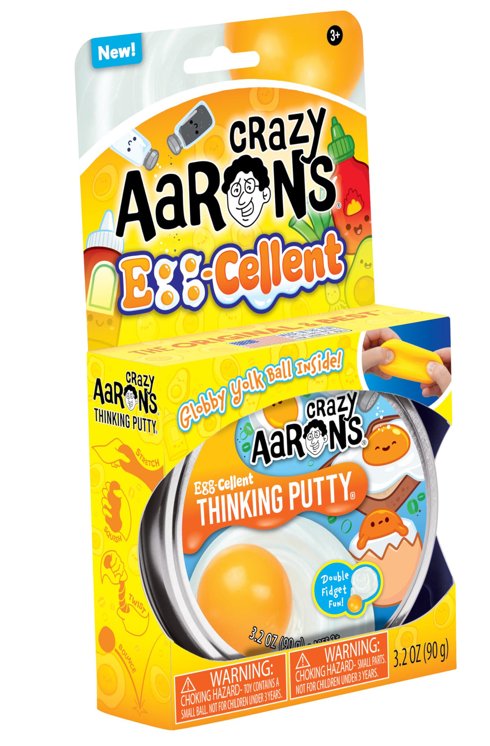 Crazy Aaron's Egg-Cellent Thinking Putty sculpt and tear for creative fidgeting