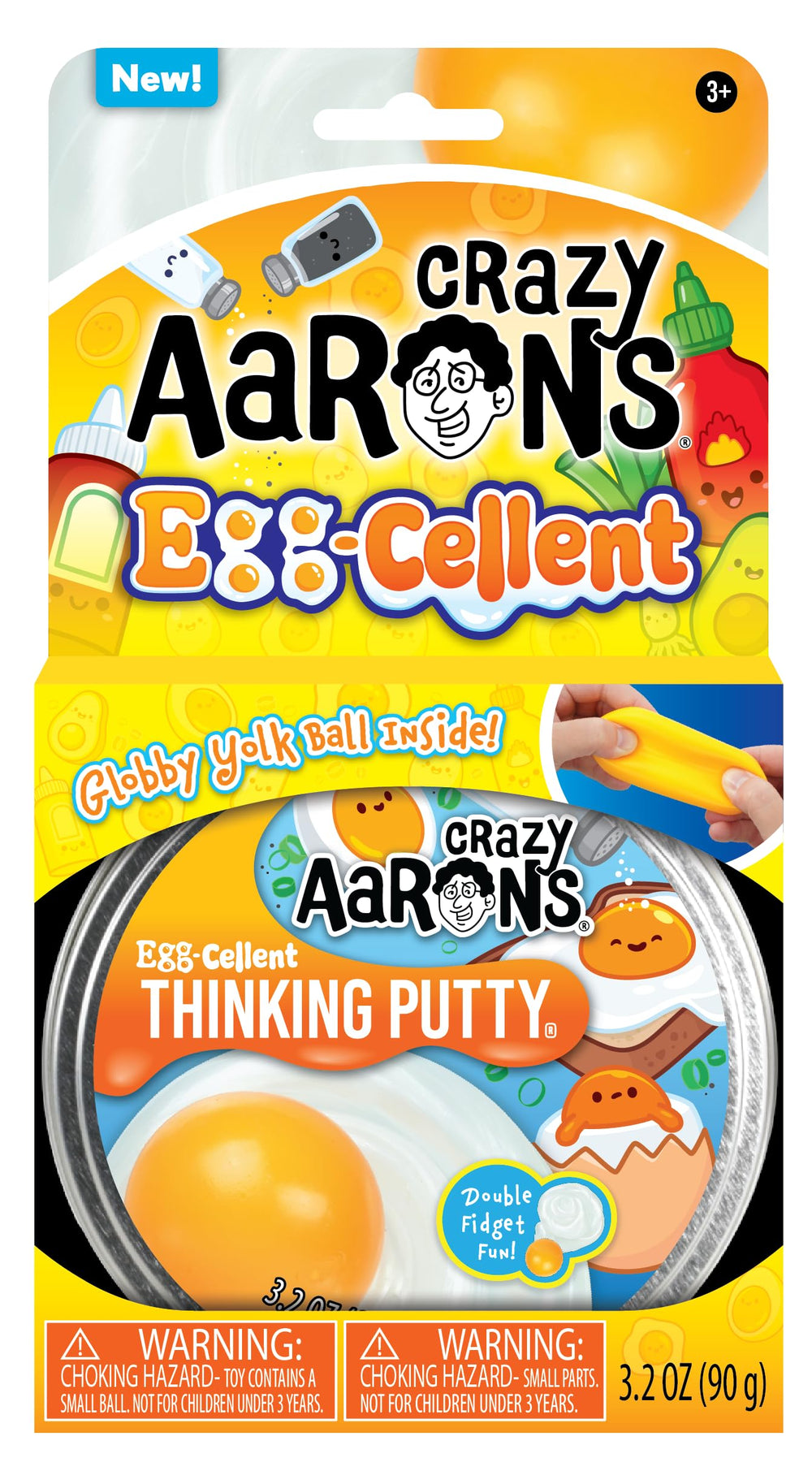 Crazy Aaron's Egg-Cellent Thinking Putty tear-friendly multi-use finger play