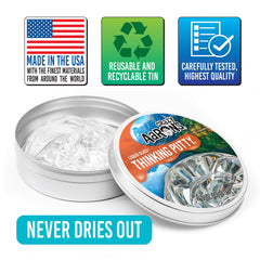 90 g tin provides ample material for multiple sessions at home or class.