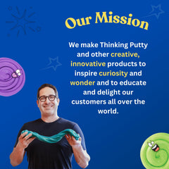 Blue thinking putty tin lid, easy to carry.