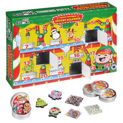 Crazy Aaron's Putty Advent Calendar 2024 hero shot showing festive slime surprises for kids