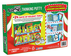 Crazy Aaron's Putty Advent Calendar 2024 kid-friendly play setup demonstrating hands-on fun