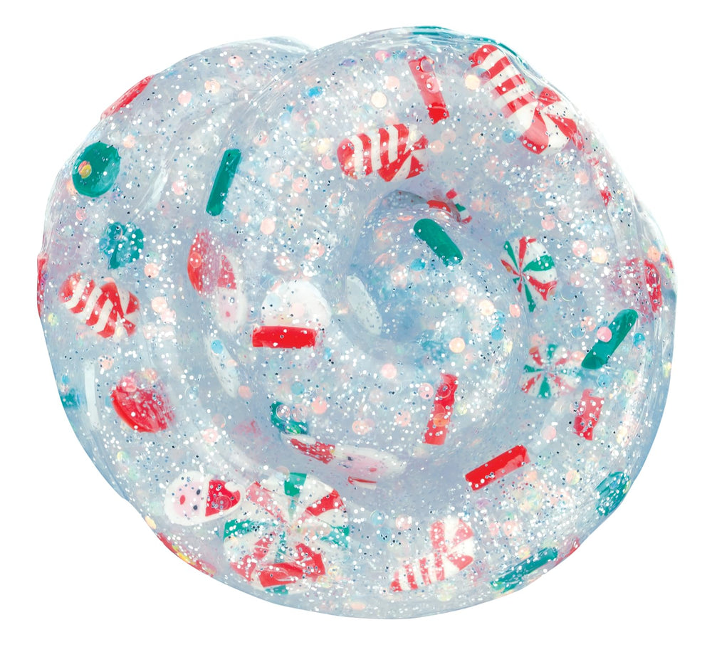 Crazy Aaron's Putty Advent Calendar 2024 silver glitter close-up highlights shimmer and sparkle