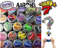 Unboxing Lucky 7 Surprise Bundle with colorful mini tins for party favors