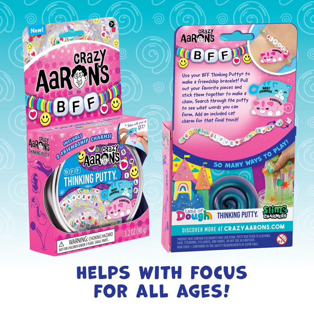 Crazy Aaron's Thinking Putty BFF: never dries out for lasting hands-on fun in a tin.