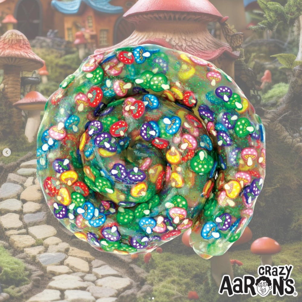 Travel-ready packaging of Crazy Aaron's Thinking Putty Gnome Home in a tin