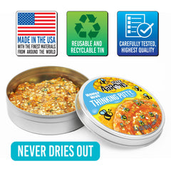 Crazy Aaron's Honey Hive packaging shows durable 4-inch tin for home play sessions.