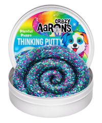 Crazy Aaron's Thinking Putty Playful Puppy glitter closeup for tactile color play