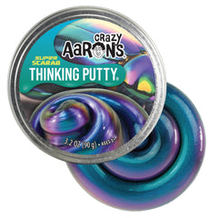 Crazy Aaron's Thinking Putty Super Scarab with metallic hues for creative color-shift exploration.
