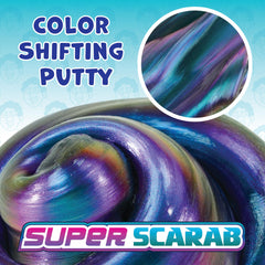 Crazy Aaron's Thinking Putty Super Scarab tearing and flexible for hands-on creativity.