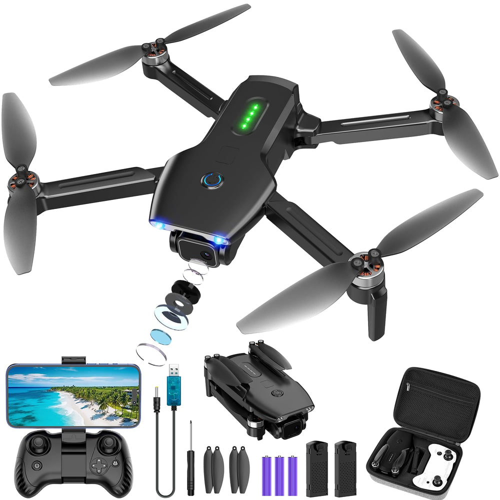CrazyNov drone with camera front lens delivers crisp 1080p aerial footage for beginners