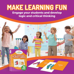 CreateFun Go Together flash cards showcase kid-friendly illustrations and practical real-life scenes