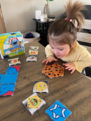 CreateOn Cookie Monster Shapes equilateral triangle tiles for geometric exploration.