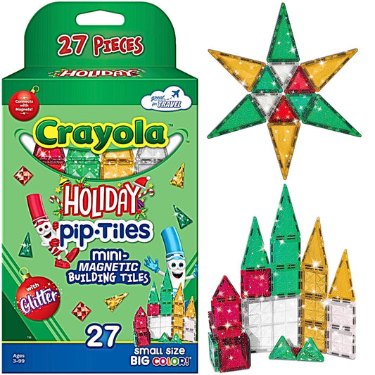 CreateOn Crayola glitter magnetic tiles close-up for imaginative play with vibrant colors