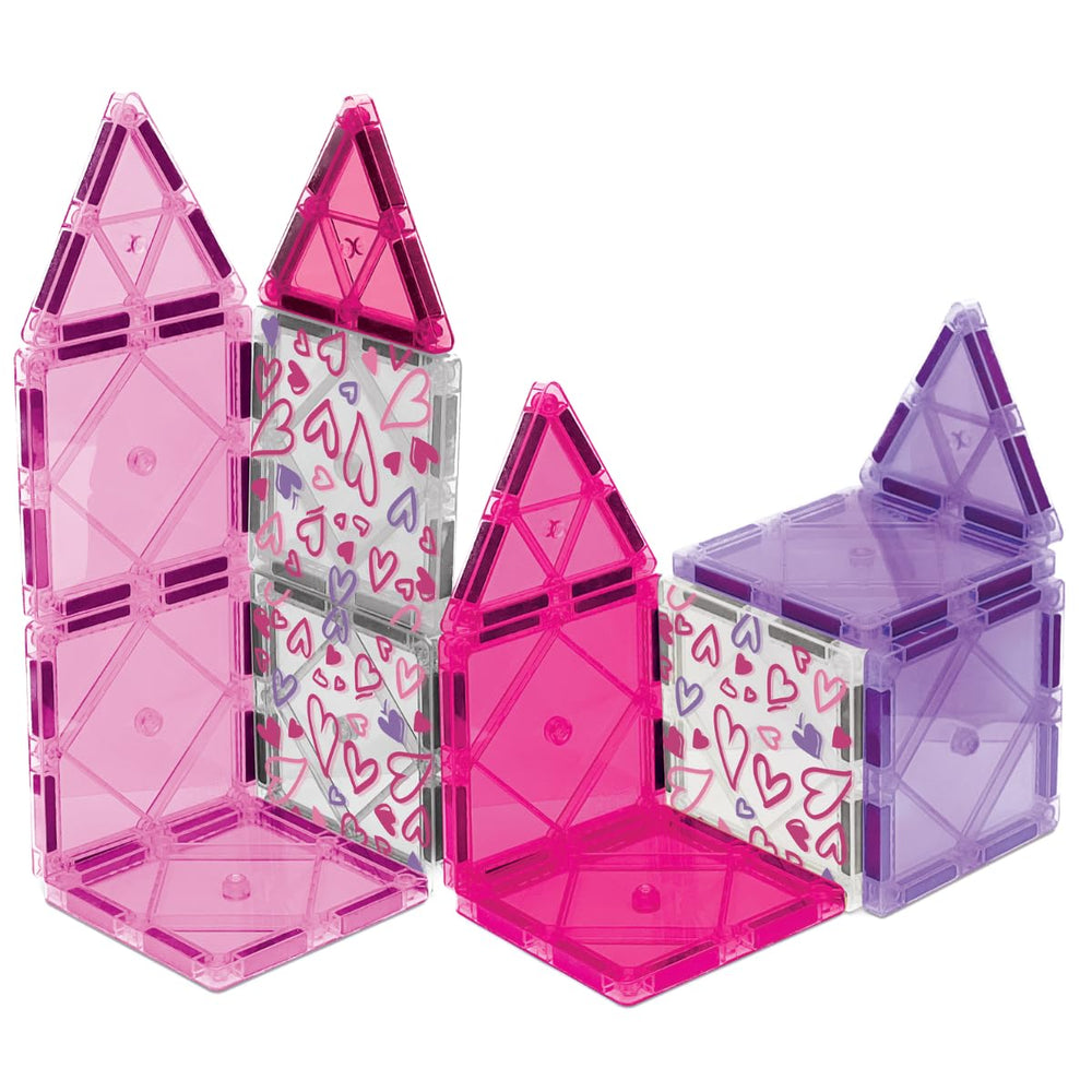CreateOn Crayola magnetic tiles mix castle and rocket tiles to spark imaginative worlds.