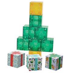 CreateOn Crayola PIP Cubes color blocks in hand for creative building.