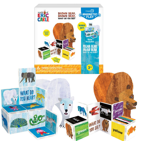 CreateOn Eric Carle Brown Bear magnetic tiles for imaginative building and color play
