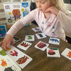 CreateOn magnetic tiles four-piece puzzle boosts color recognition and problem solving