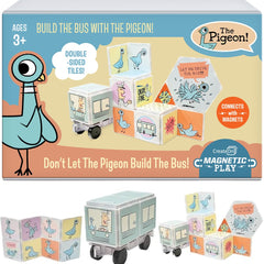 CreateOn Don't Let The Pigeon tiles close-up for tactile story interaction and fine motor practice.