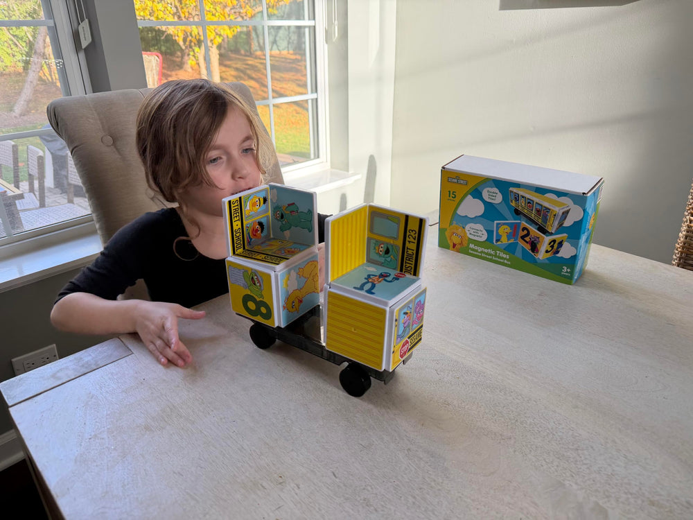 CreateOn Sesame Street Cookie Monster tiles encourage pretend play and number recognition.