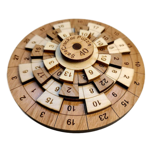 Creative Crafthouse Safecracker 40 puzzle wheels aligned for a 40-solution challenge