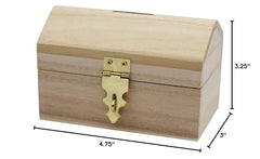 Creative Hobbies natural wood grain treasure box suited for crafts