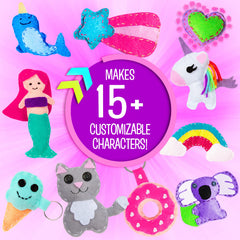 Creative Kids Felt Sewing Kit rainbow character — bright project for creative expression.