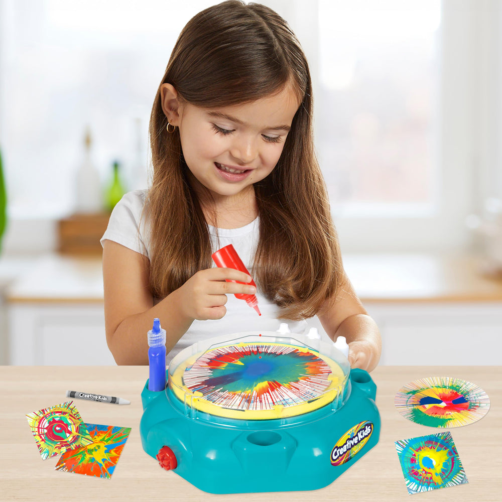 Creative Kids Spin n Splatter bright paints ready for colorful design