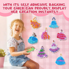 Creative Kimi finished princess outfits displayed as decorative wall art