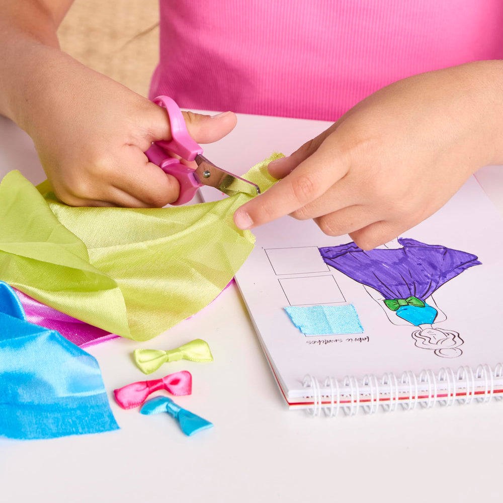 Fashion design manual guiding young designers through sketches and assembly