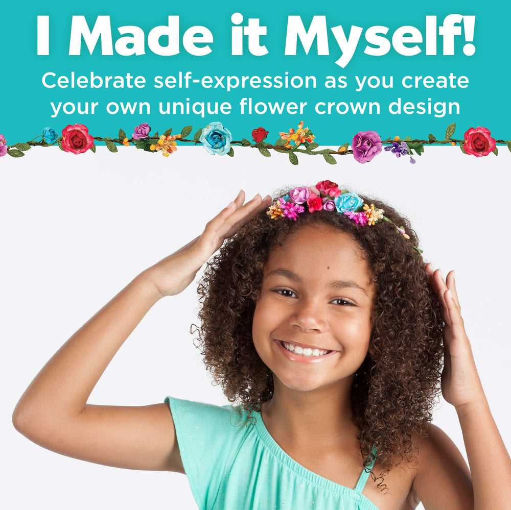 Creativity for Kids flower crowns kit includes gold glitter paint for sparkle