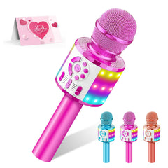 Creattop Kids Karaoke microphone with LED lights for a vivid home party