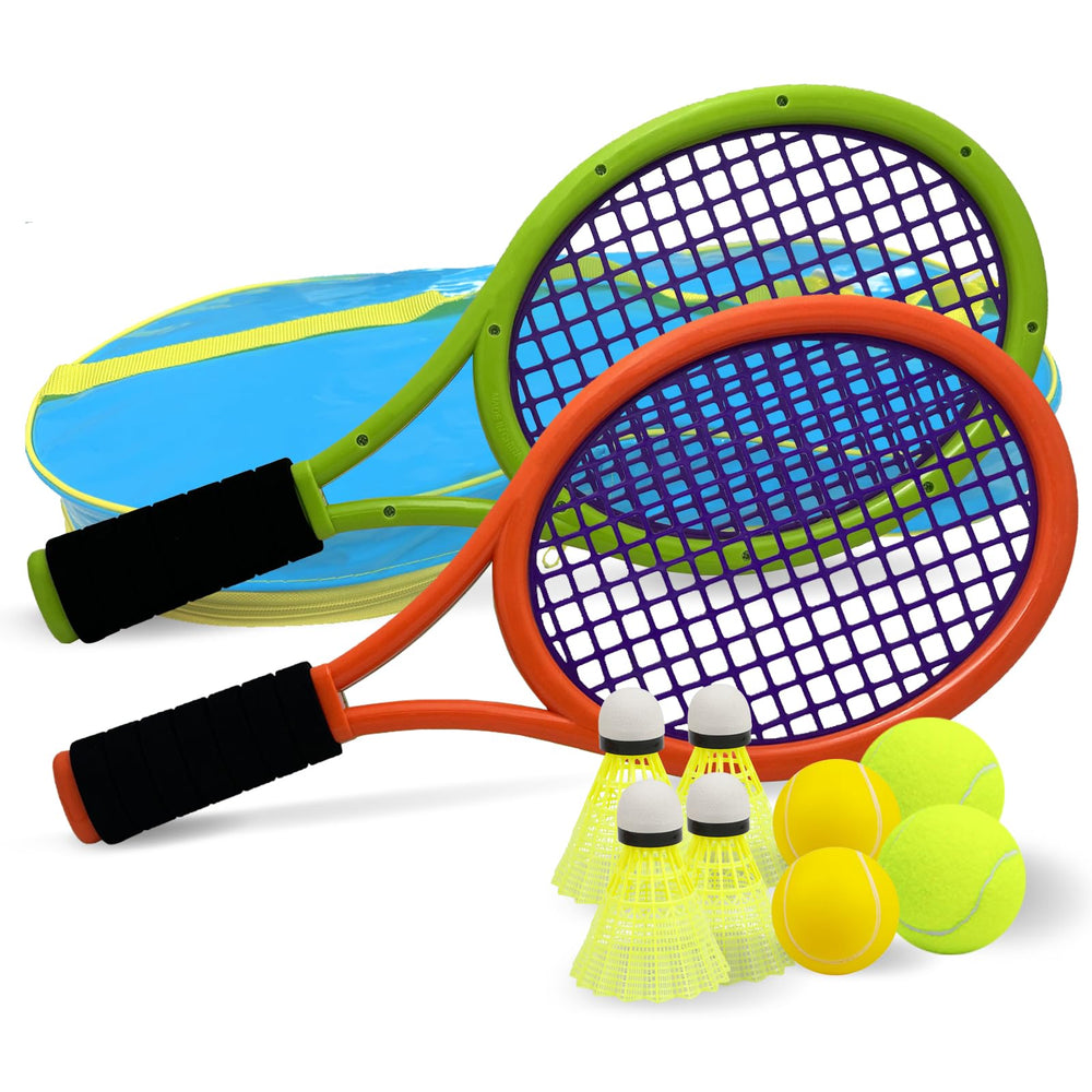 Crefotu kids tennis racket 17 inch grip close up for comfortable handling