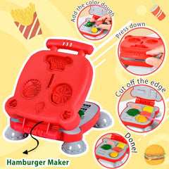 Crelloci color dough accessories set with spoons and dishes for play