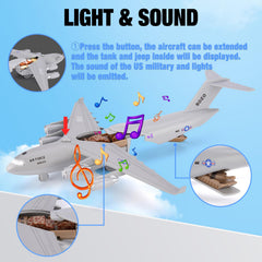 Crelloci Air Force diecast plane top view highlighting compact size