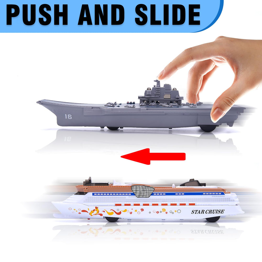 Crelloci aircraft carrier toy button sounds create immersive maritime atmosphere.