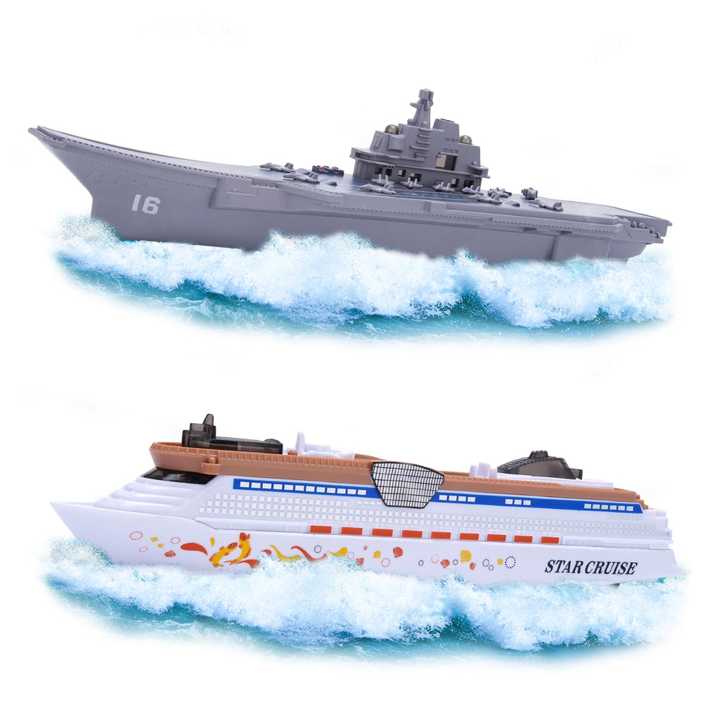Crelloci aircraft carrier toy with deck lights for immersive nighttime play.