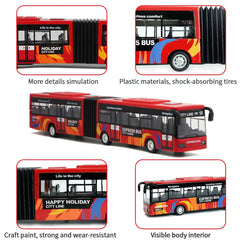 Crelloci Diecast metal bus combines durability with smooth edges for safe play