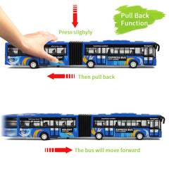 Crelloci two-section articulated bus design for realistic city transit play.