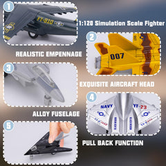 Crelloci die-cast fighter jet with movable wings for realistic flight scenes.