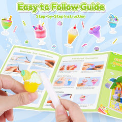 Cream toppings and glossy textures for tiny beverage decorations