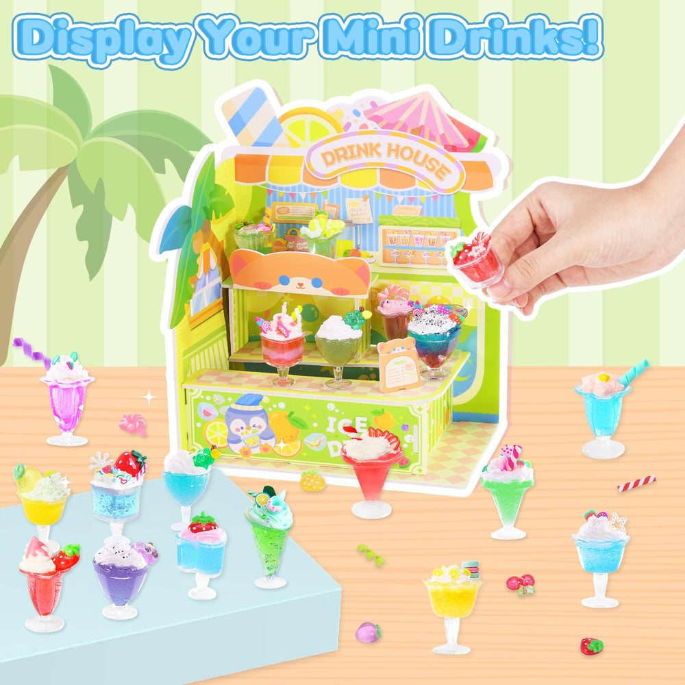 Resin fruit slices add realistic toppers to mini drinks