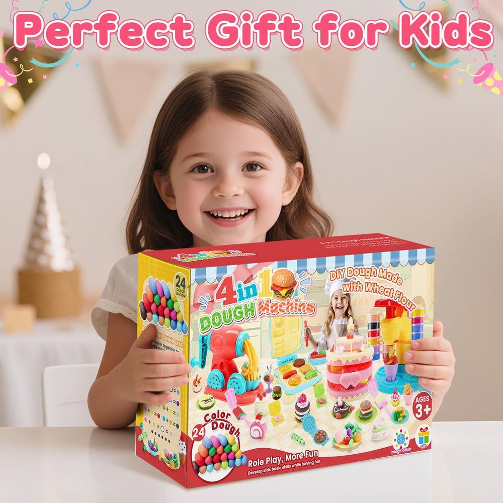 Crelloci durable safe dough set offers hours of imaginative play.