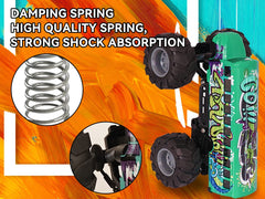 Crelloci green graffiti school bus and monster truck feature bright, sturdy construction.