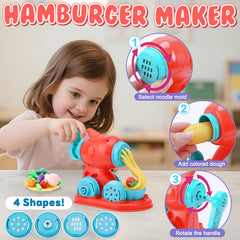 Crelloci hamburger maker dough tool enables imaginative meals and cooperative play.