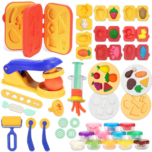 Crelloci Play Color Dough Tools Set contents displayed for imaginative play